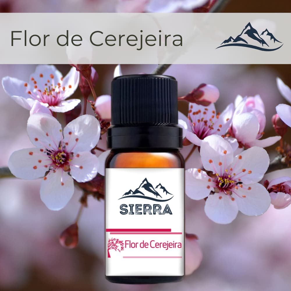Essência de Flor de Cerejeira para Difusor Aromatizador Umidificador de Ar Aroma Hidrossolúvel 10ml