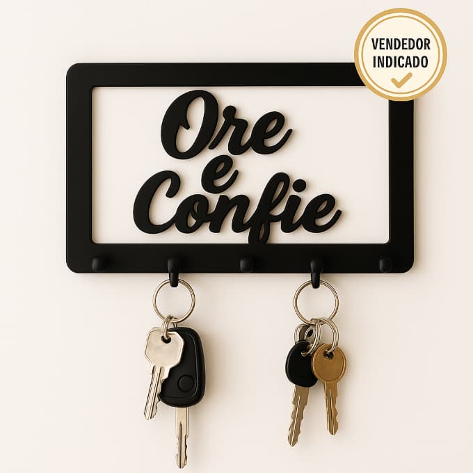 Decoração em MDF Para o Lar - Porta Chave Decorativo - Modelos diferenciados em MDF, Kit e Unidade