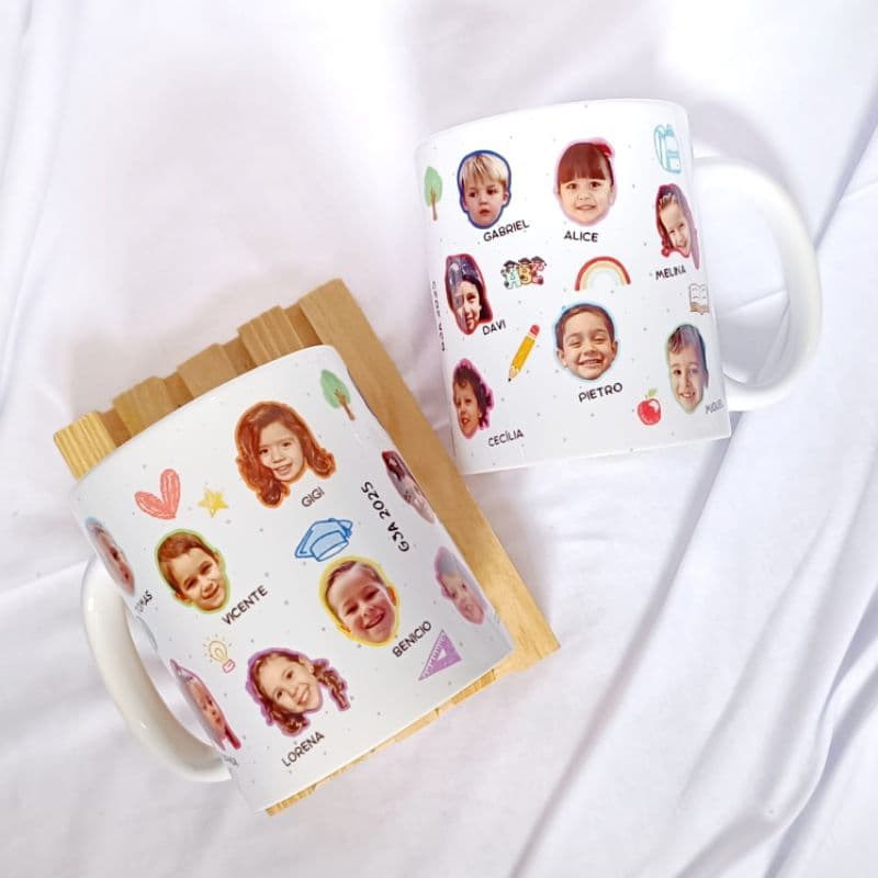 Caneca Personalizada formatura com Foto dos Alunos | Presente Criativo dia dos formandos | caneca rostinho, caneca abc