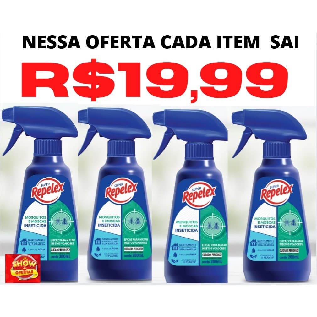 Kit de Repelex Multi Inseticid em Spray VERDE 280 ml a Moscas e mosquitos