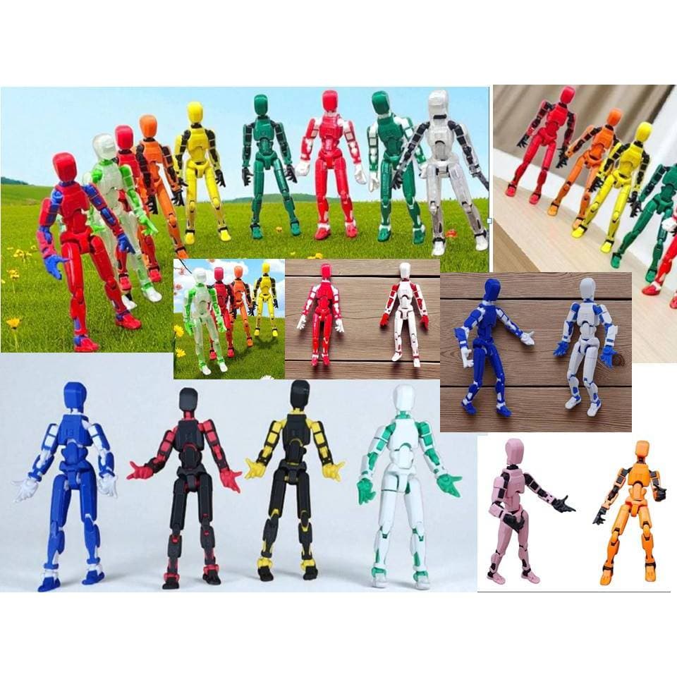 Kit 10 Bonecos Robo 100% Articulado Dummy 13 Figura de Ação Brinquedo Manequim Presente Infantil 14cm DESMONTADO