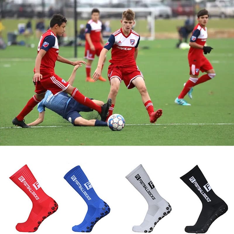 3 pares de sudor profissional FS absorvendo, provando odor, meias adesivas de futebol