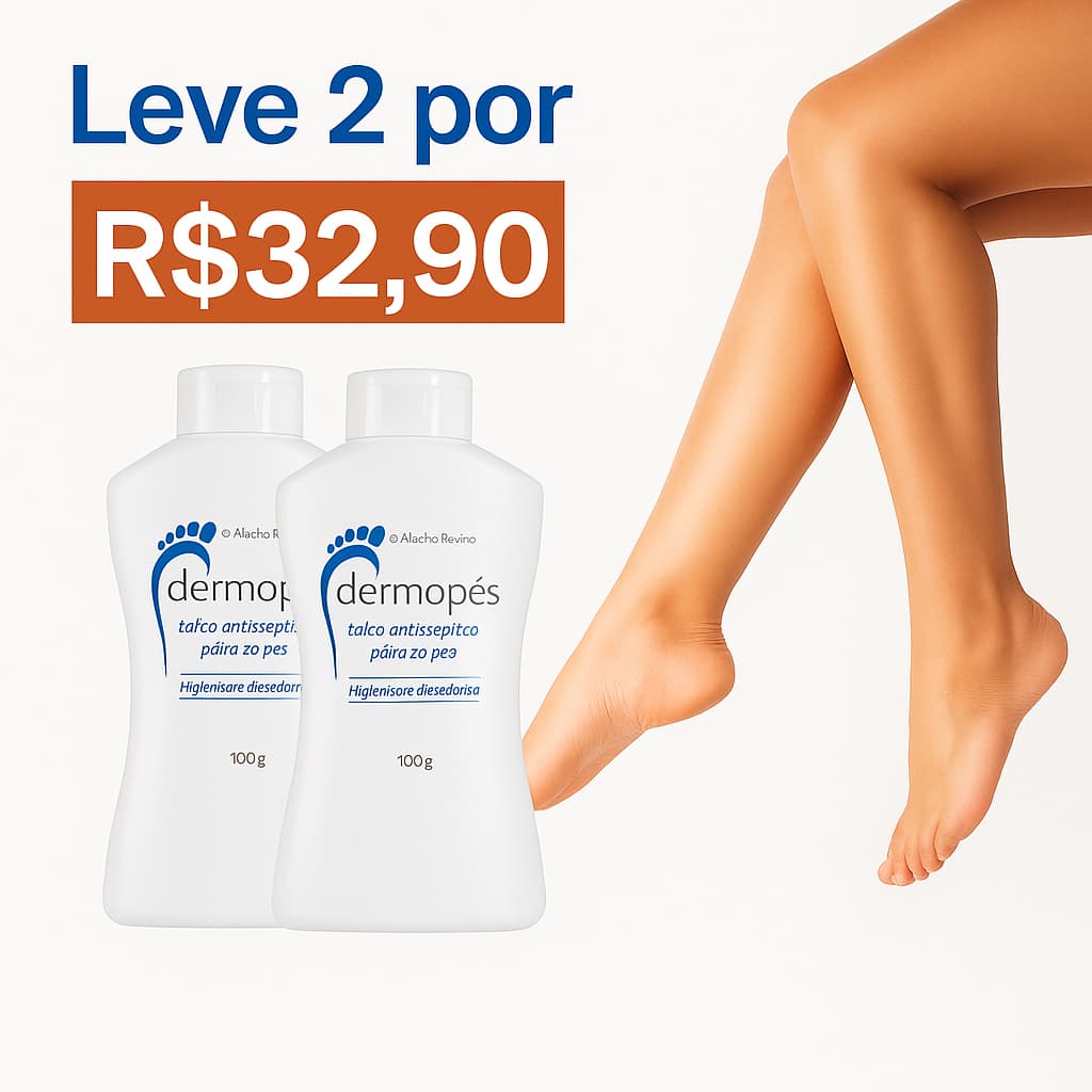 Kit 2x Dermopés Talco Antisséptico Abelha Rainha