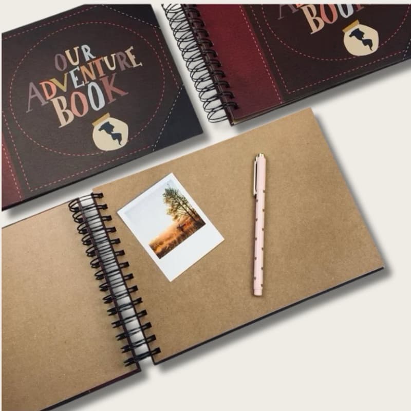 Nosso Livro de Aventuras 25x18,5cm 30 ou 50 Folhas Kraft Álbum de Fotos Scrapbook Namorados