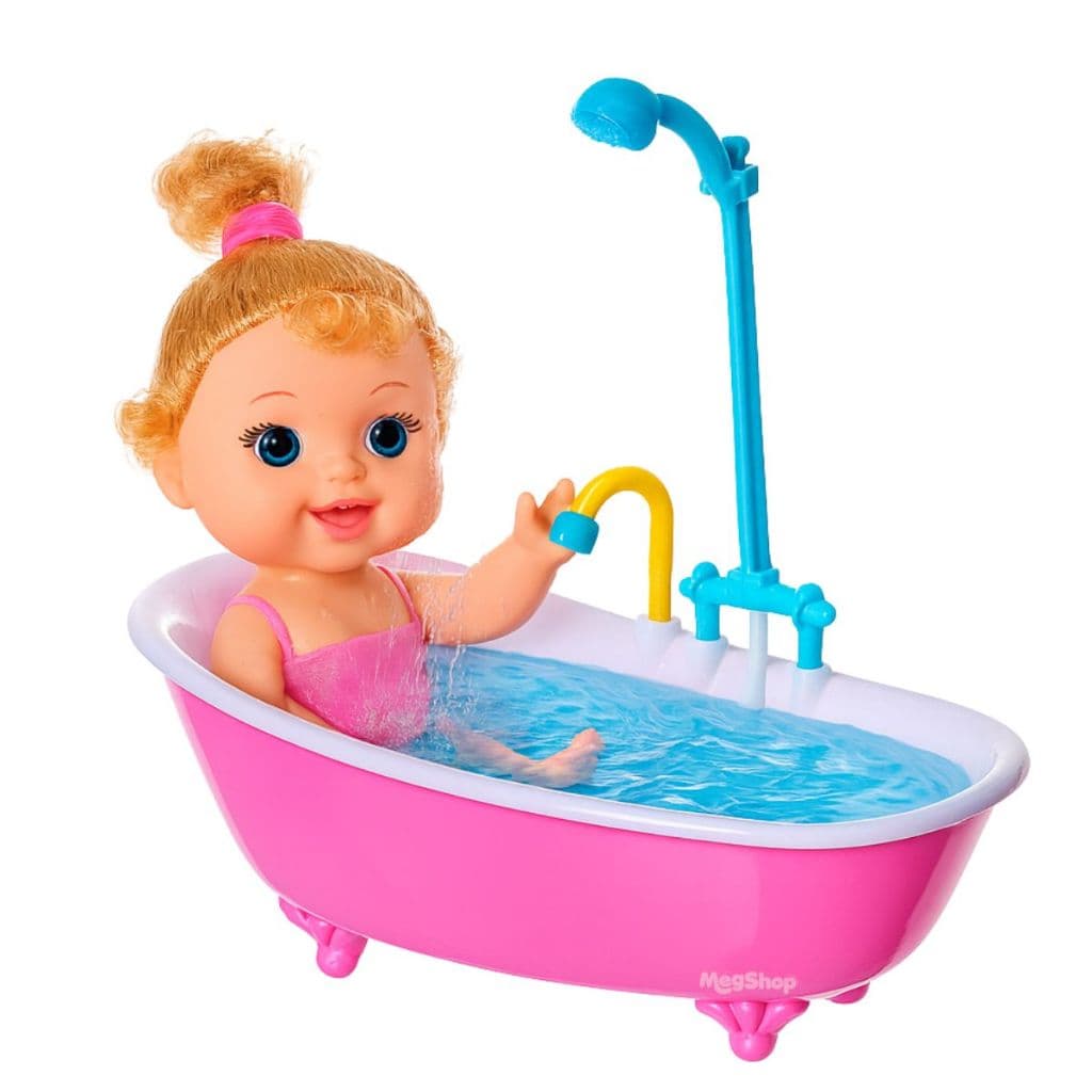 Banheira Para passaros Boneca Com Chuveiro Pilha Rosa Baby Doll Bath