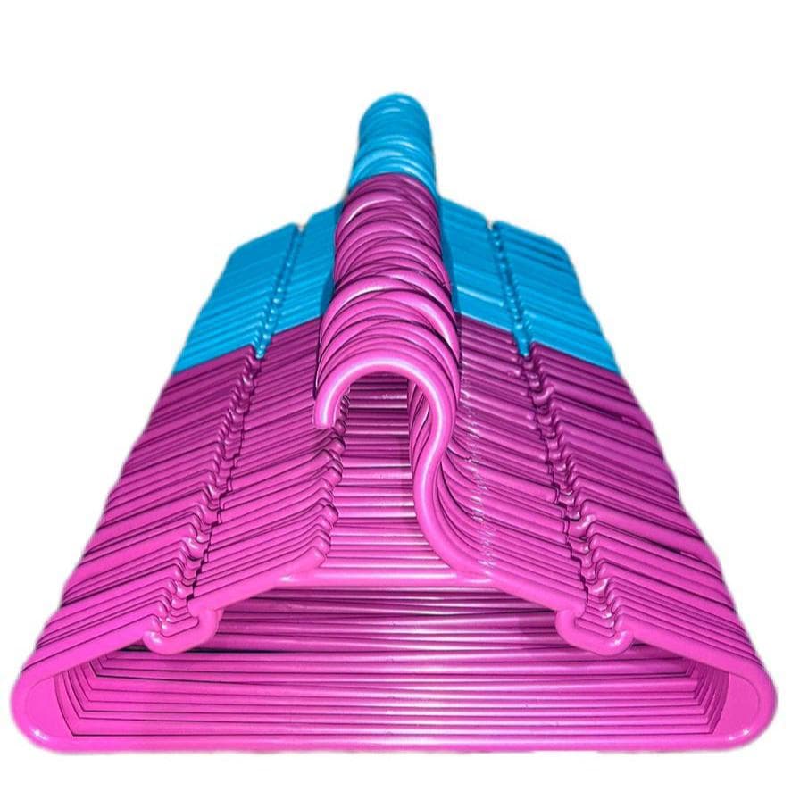 Cabide infantil Kit Reforçado - Kit 100 Unidades - Cores Azul / Rosa / Azul e Rosa