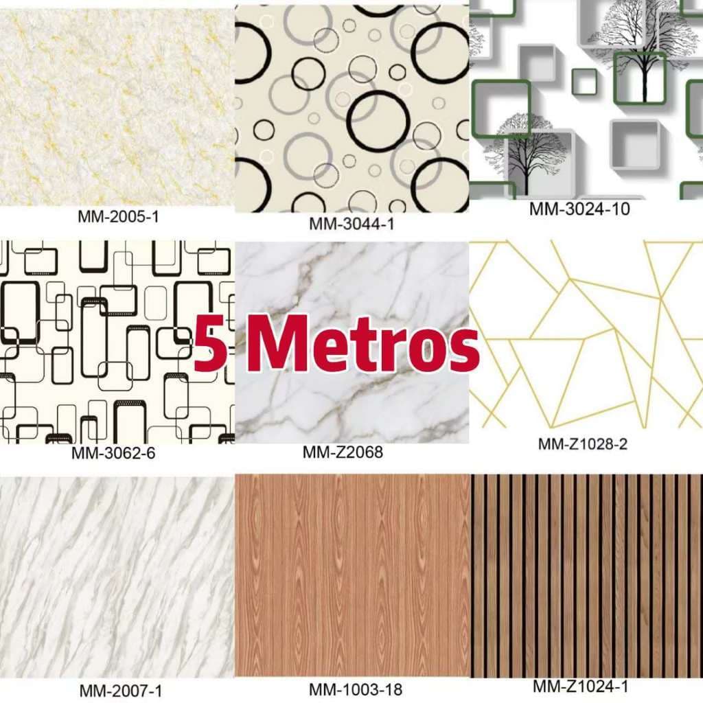 Papel de Parede  3D 5 METROS X 45CM Auto Adesivo Colante PROVA DE AGUA