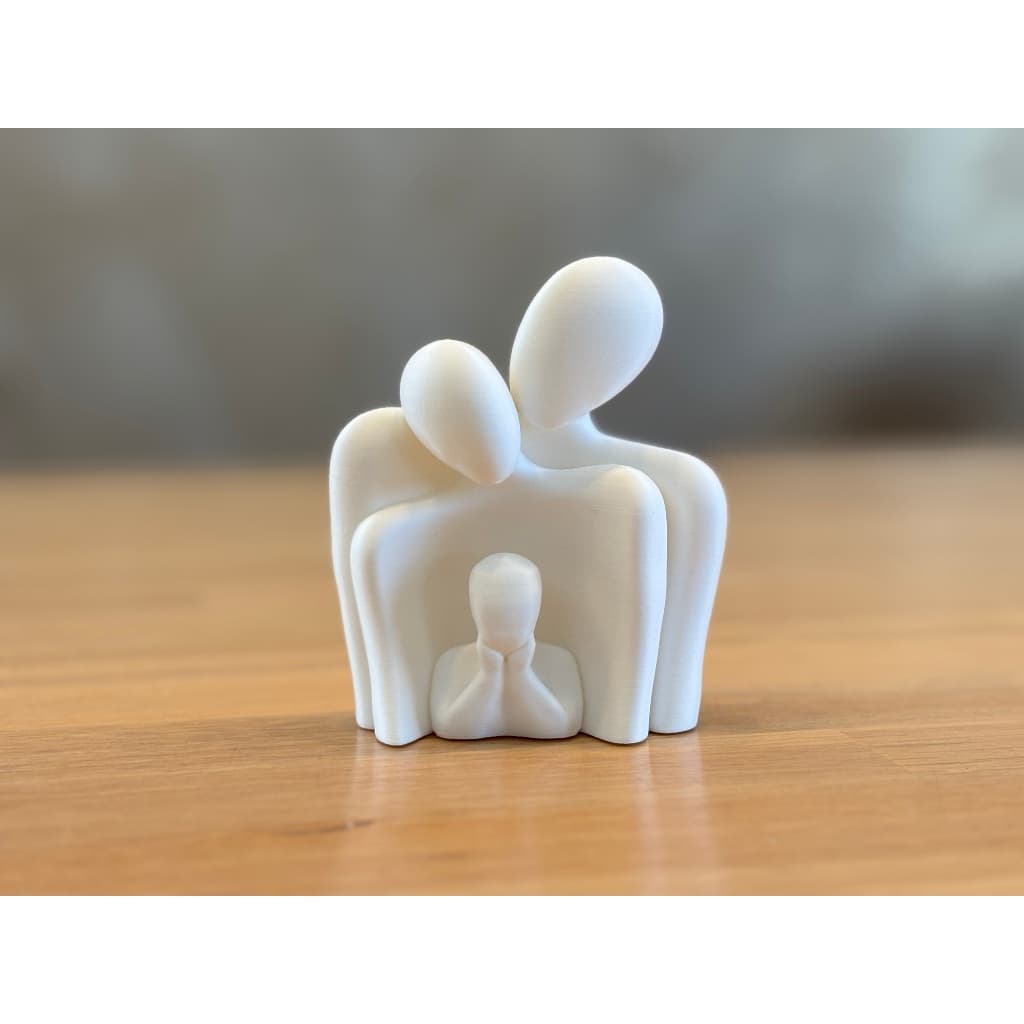 Escultura Família Minimalista em 3D – Decoração Moderna Feita em PLA Premium