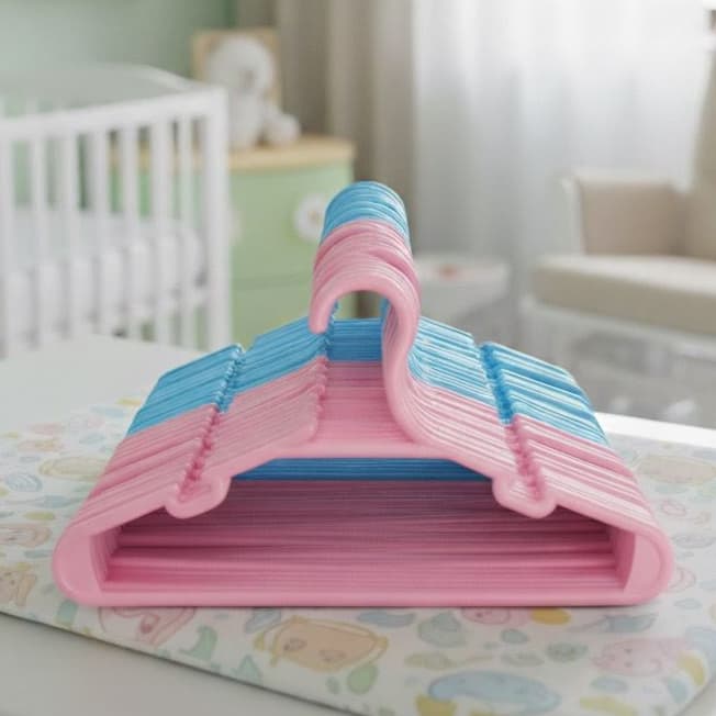 Cabide Infantil Reforçado - kit 40 unidades Cores Azul / Rosa  / Azul e Rosa