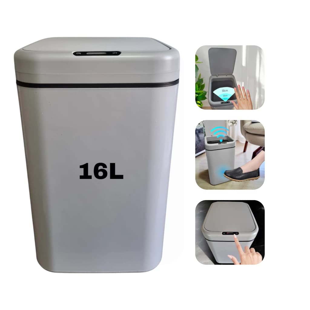 Lixeira Inteligente Automática com Sensor de Movimento 16L/20L – Design Moderno, Antiodor e Prática