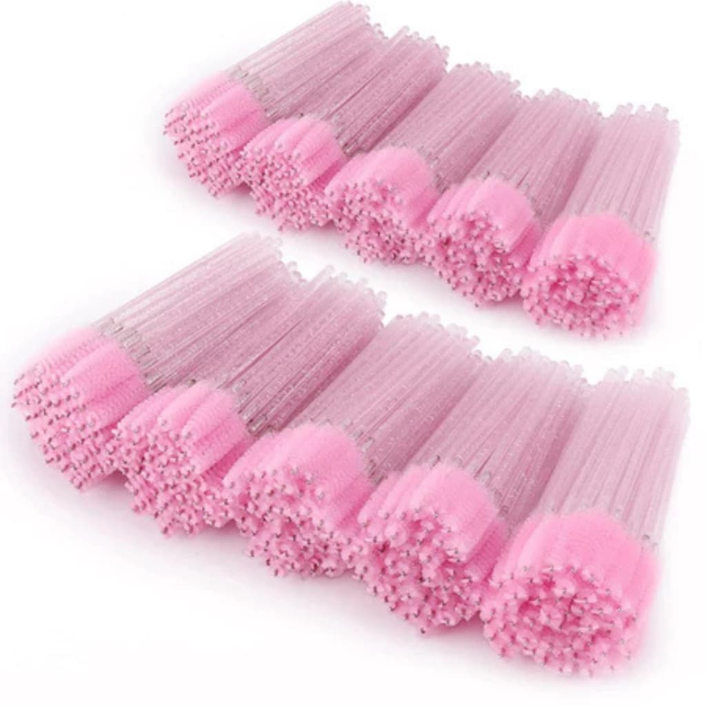 Kit 150 Escovinhas Com Glitter Extensão De Cilios Sobrancelha Micropigmentação.