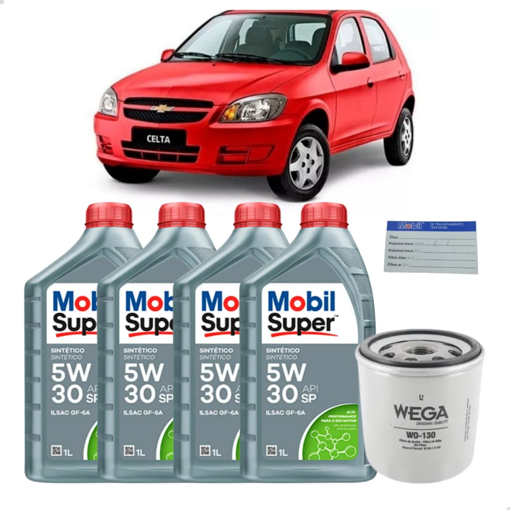 Kit Troca de Óleo Do Motor 5w30 + Filtro de Óleo Gm Celta 2010 A 2016