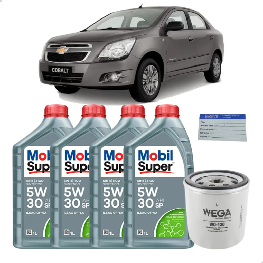 Kit Troca de Óleo Do Motor 5w30 + Filtro de Óleo Gm Cobalt 2011 a 2016