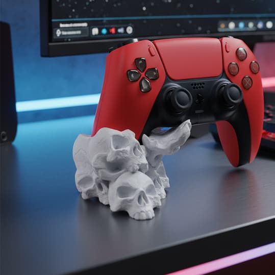 Suporte Skull Caveira PS5 | Base Gamer 3D PLA para Controle DualSense #ps5 #gamer #skull #caveira
