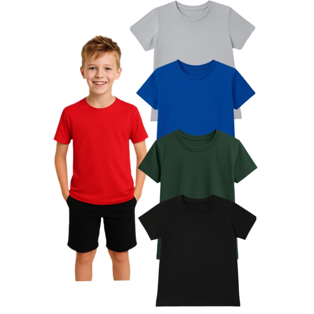 Kit 3 blusa infantil masculina camisa infantil algodão