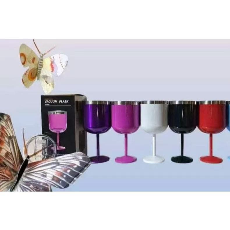 Taça Térmica de Vinho em Inox 550ml Parede Dupla Várias Cores