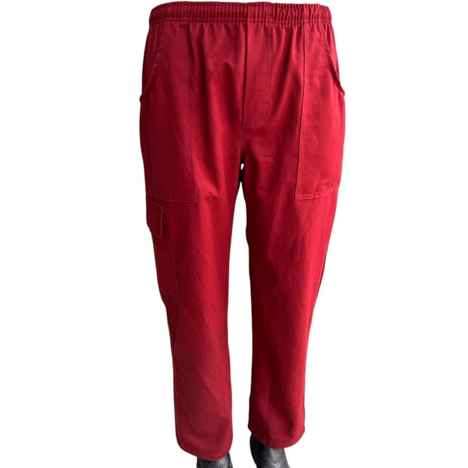 Calça de Brim Cargo Vinho Unissex