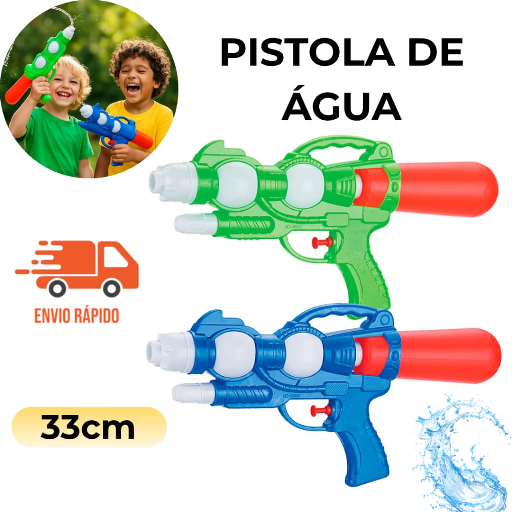 Pistola de Agua Infantil Brinquedo Verão Piscina Praia Diversão Arminha Lança Água