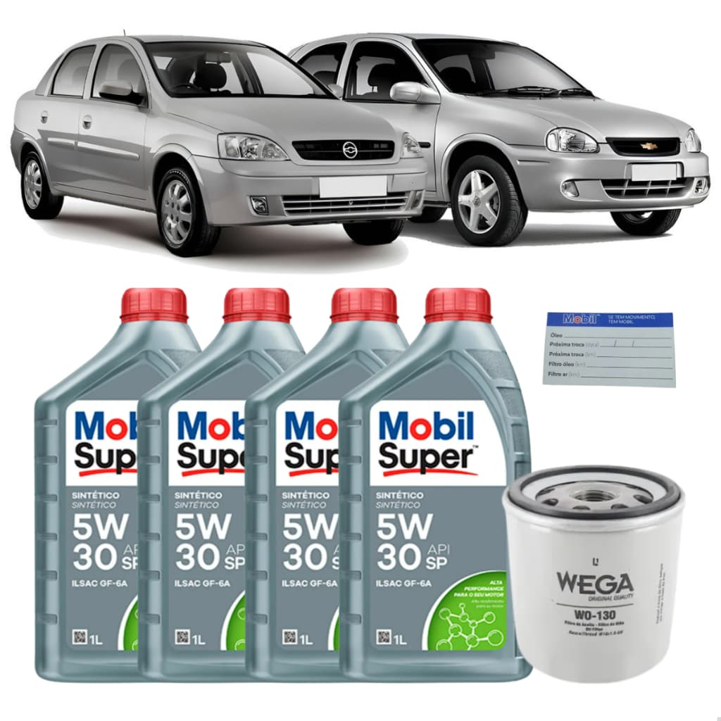 Kit Troca de Óleo Do Motor 5w30 + Filtro de Óleo Gm Corsa 2010 a 2016