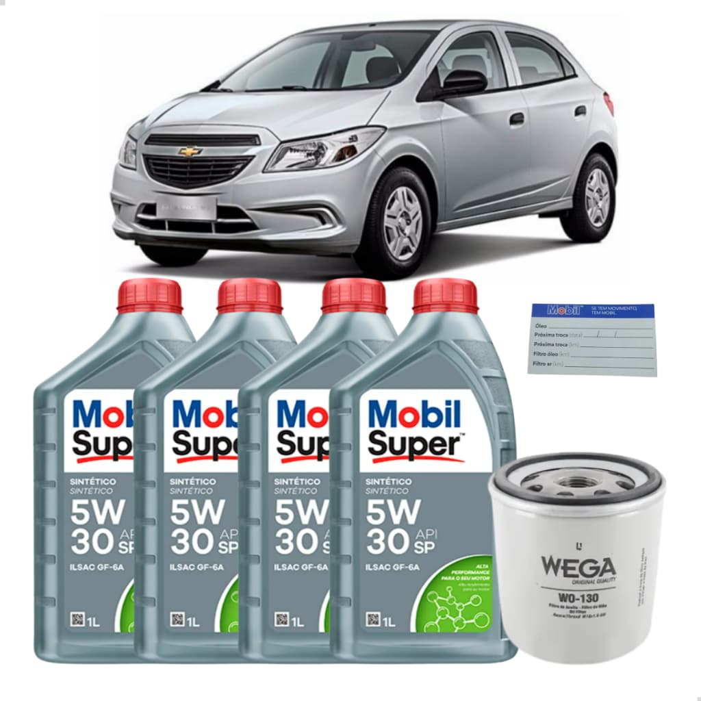 Kit Troca de Óleo Do Motor 5w30 + Filtro de Óleo Gm Onix 2013 a 2019