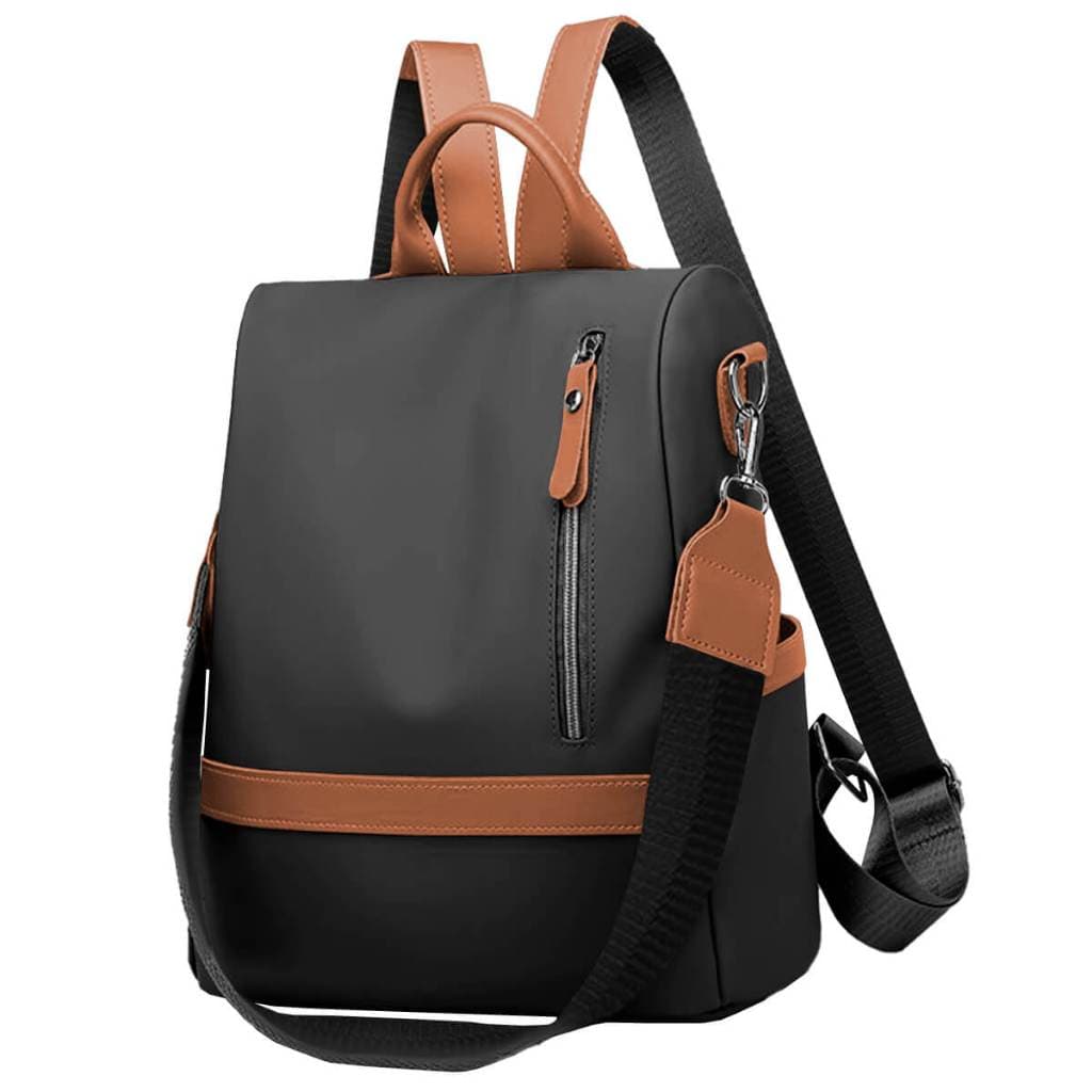 Mochila Feminina Anti Furto Impermeável Com Alça Transversal Removível Media Com Chaveiro Reforçada