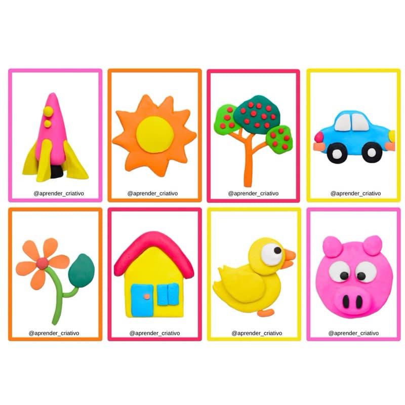 Brincadeira com massinha-Cards para massinhas