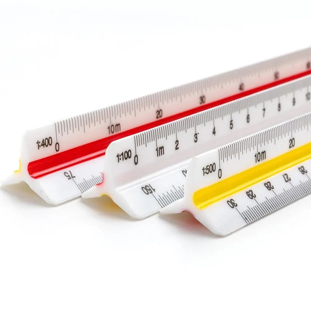 Régua Escalímetro N2 30cm Triangular em Plástico – Precisão e Versatilidade para seus Projetos