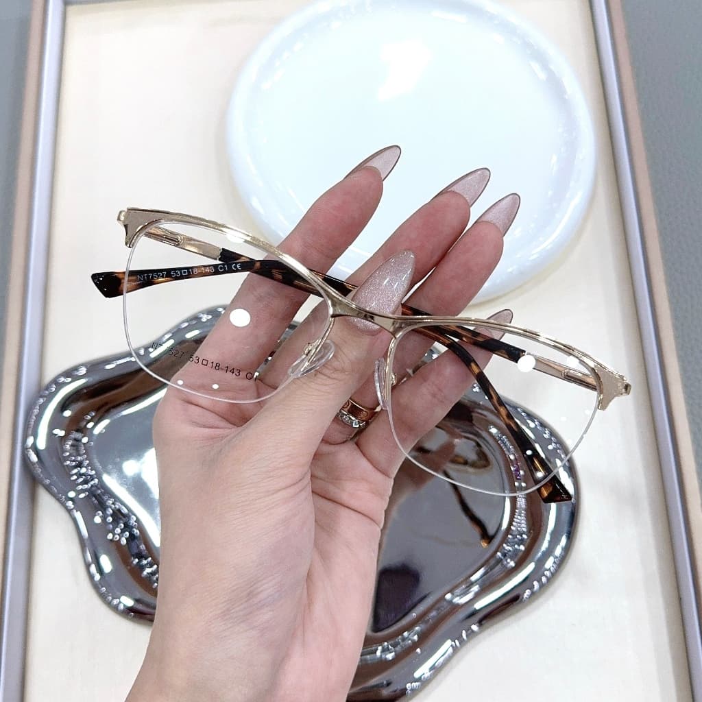 Armação De Óculos Feminino metal Fio de nylon