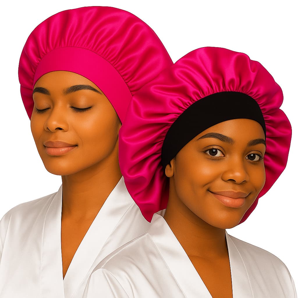 Kit 2 Toucas de Cetim Premium Antifrizz | Protege o Cabelo Durante o Sono, Evita Frizz e Mantém o Brilho Natural | Autoc