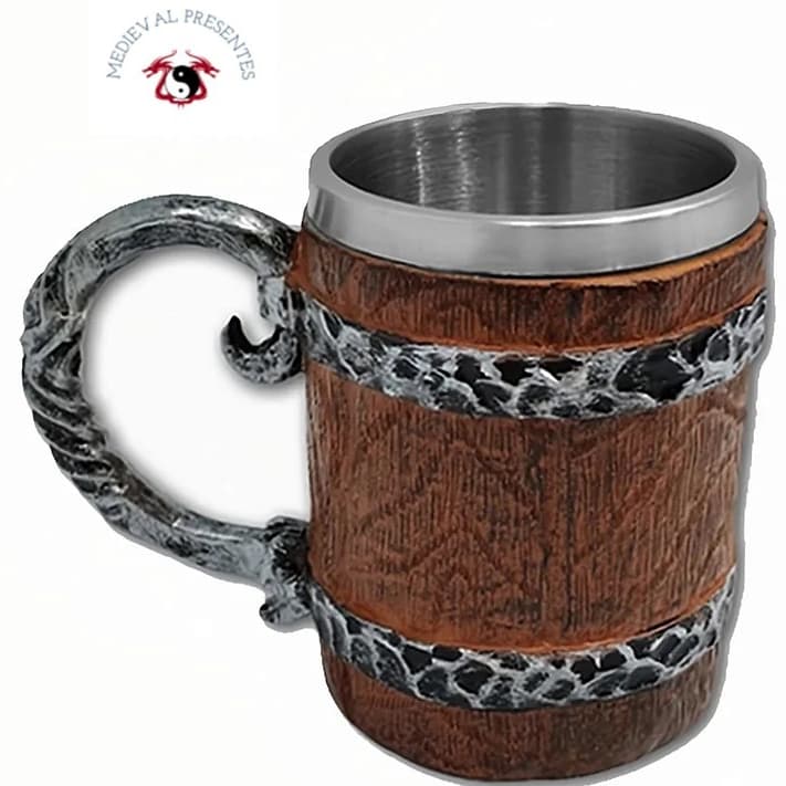 Caneca Barril 3d Chopp Termico Resina E Aluminio