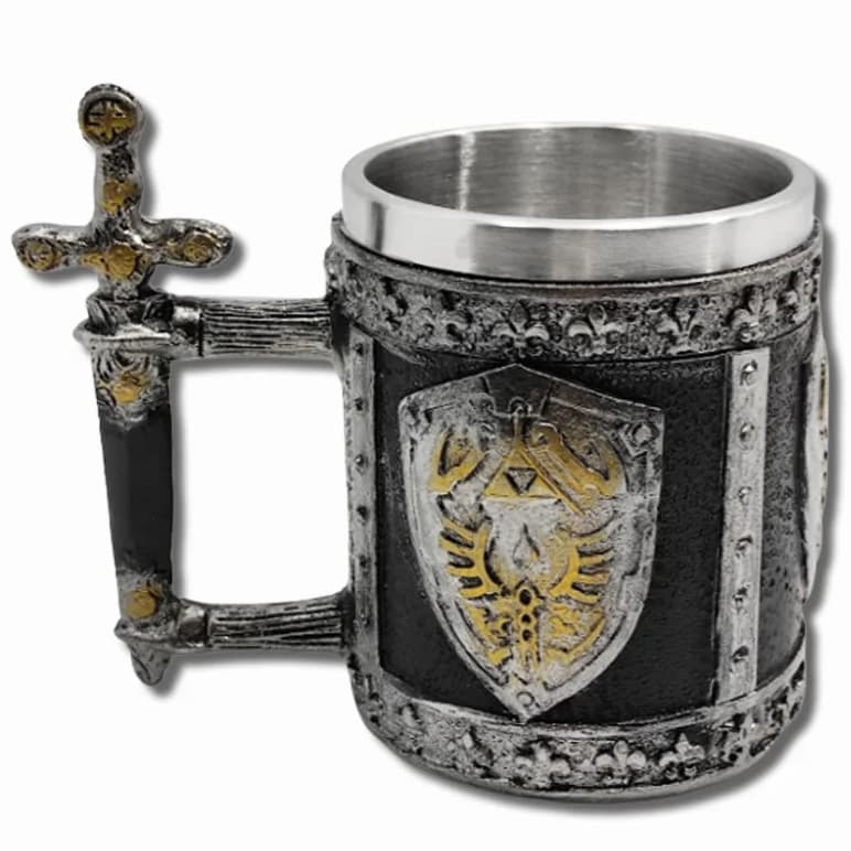 CANECA 3D ZELDA Master Sword GAME ORNAMENTO ENFEITE COLEÇÃO 400 ML