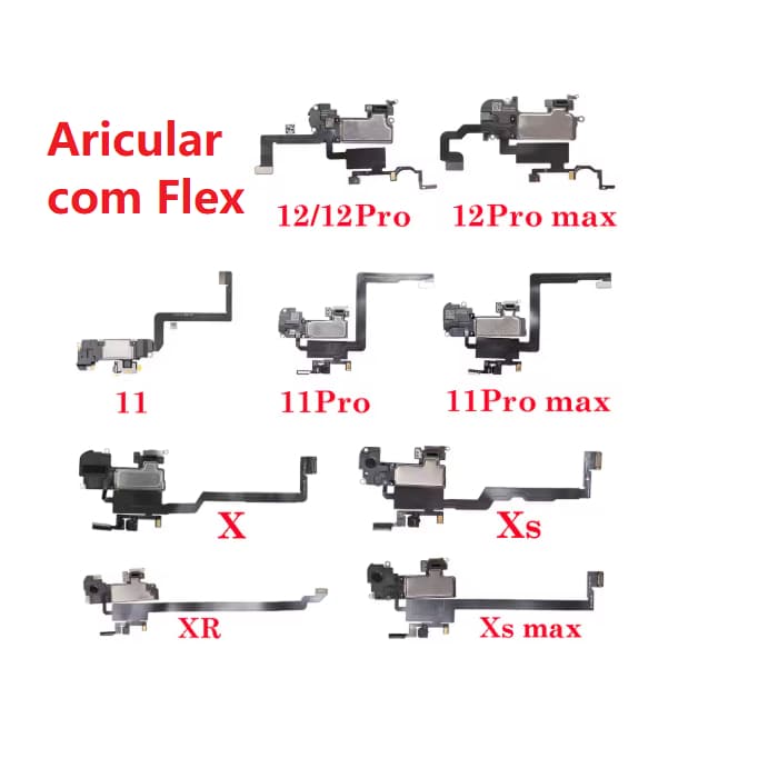 Alto Falante Auricular Para Iph X  XR Xs XS MAX 11 11 pro 11 pro max 12 12 pro 12 pro max