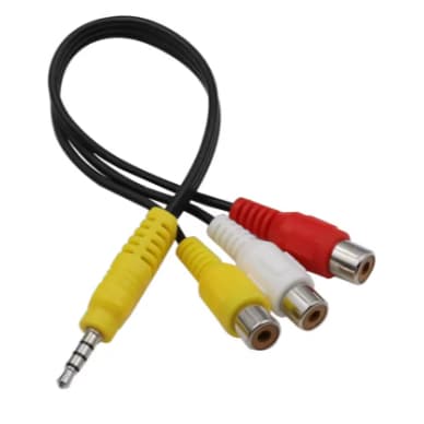 Adaptador P3 (macho) + 3 Rca ( Femea ) De 15cm ( Cod 10 )