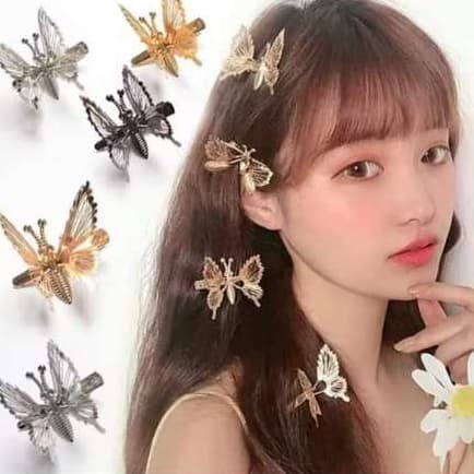 Retrô Para Grampos Cabelo Borboleta Meninas Lindos