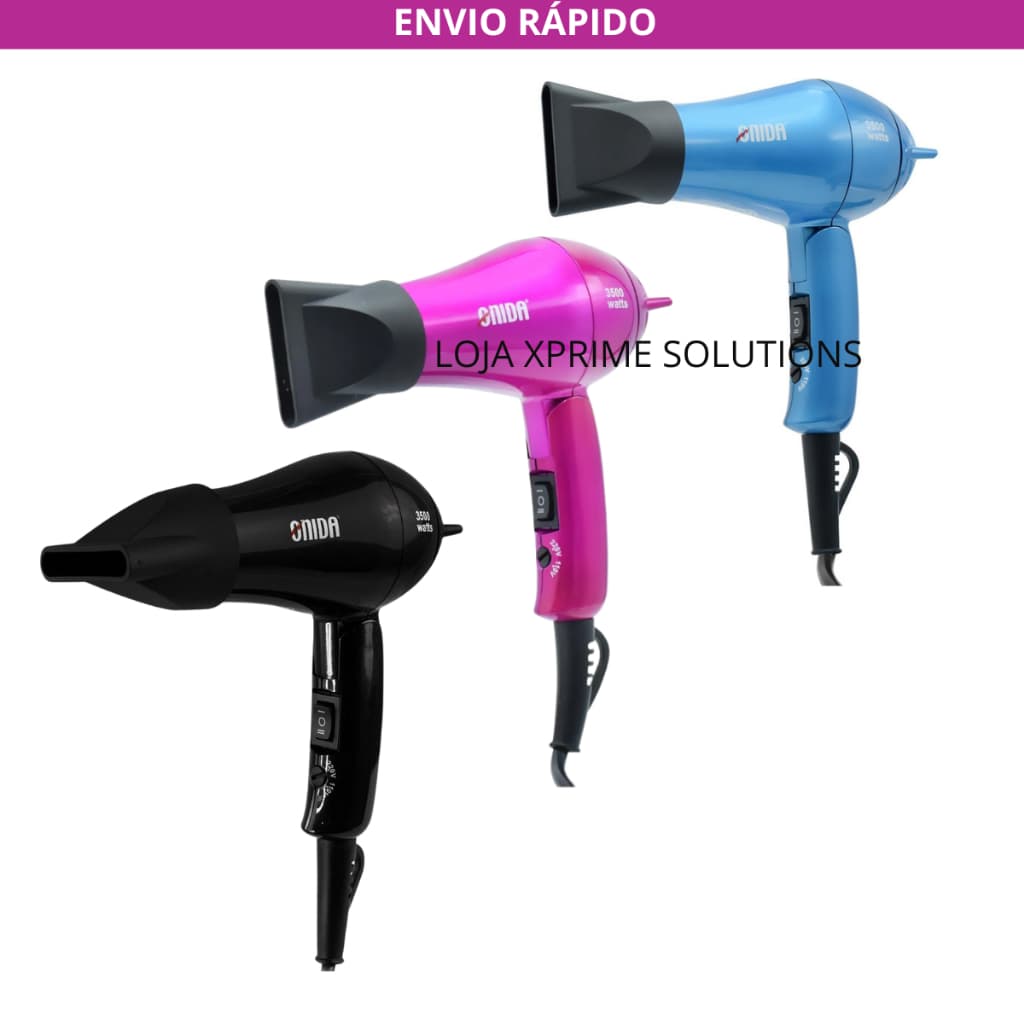 Secador de Cabelo Viagem Dobrável Com Difusor Mini Onida ON-219 3500W BIVOLT
