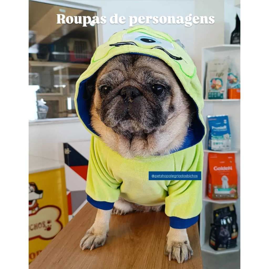 Roupa Pet Frio Cachorro Personagens Material Plush Gigika&Lilika