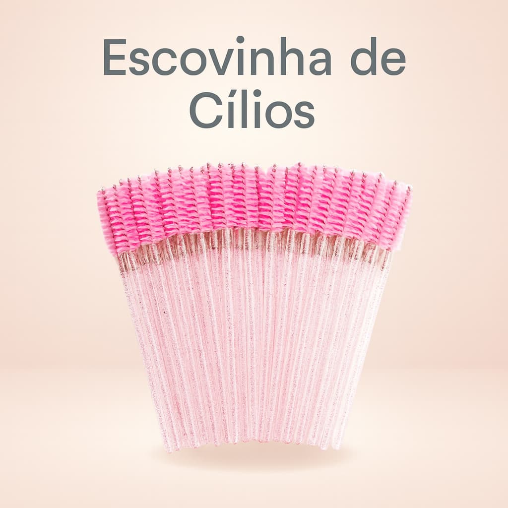 Kit com 100 Escovinhas Descartáveis para Cílios e Sobrancelhas Unidades Aplicador de Máscara