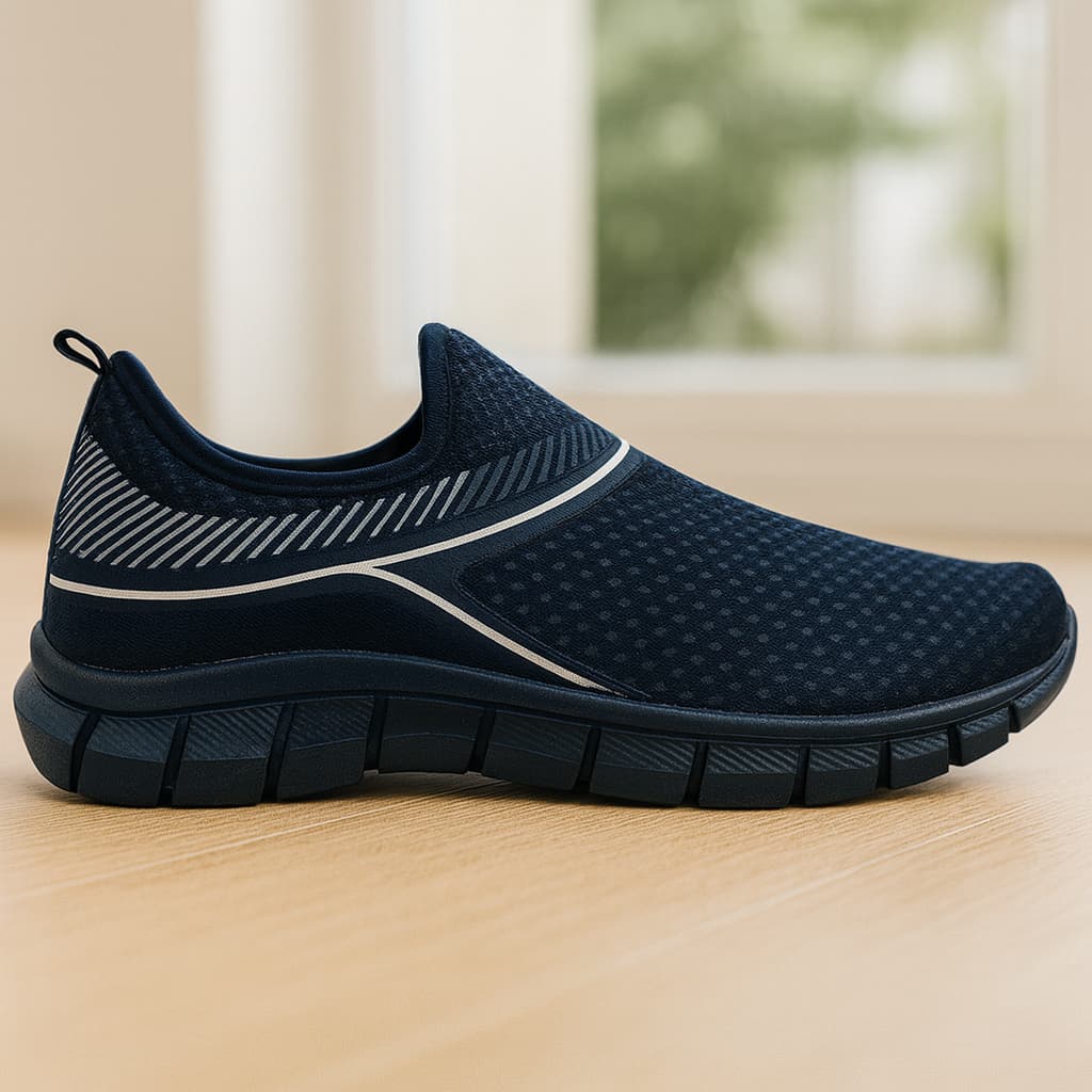 Tênis Masculino Meia S/ Cadarço Slip On Fácil Calça Academia