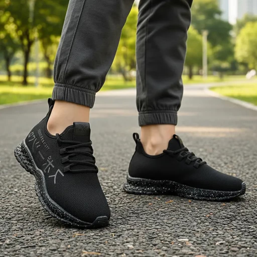 Tênis Masculino flyvo  Esportivo Caminhada Preto