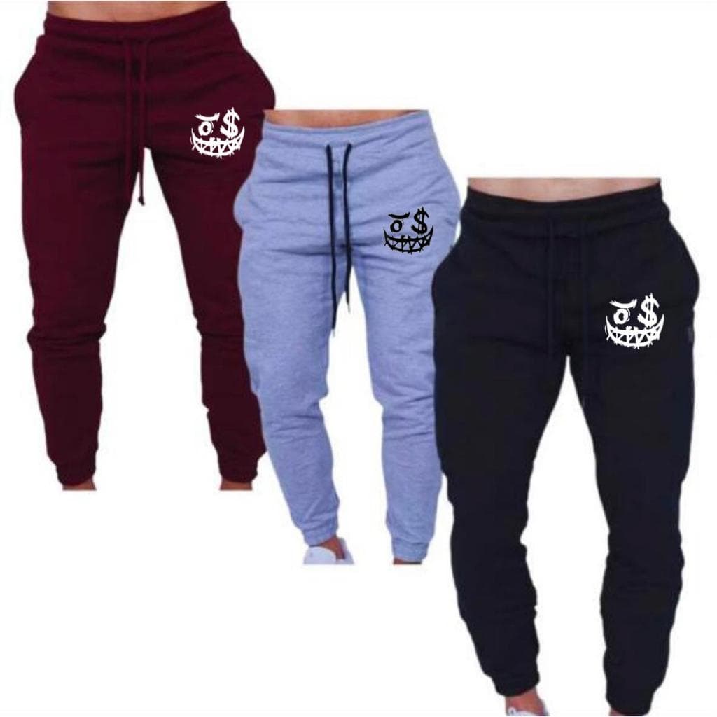 Kit 3 Calças Jogger Moletom/Moletinho Com Punho Academia Fitness Oferta