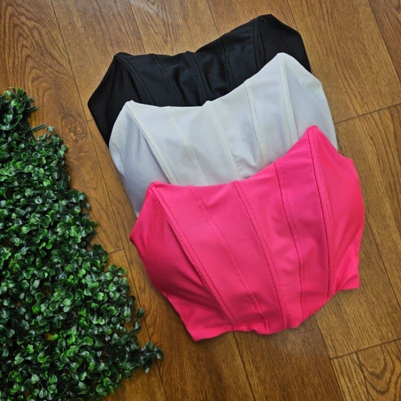 KIT 3 CORSELET COM BOJO BARBATANAS PARA DAR MAIS SUSTENTAÇÃO