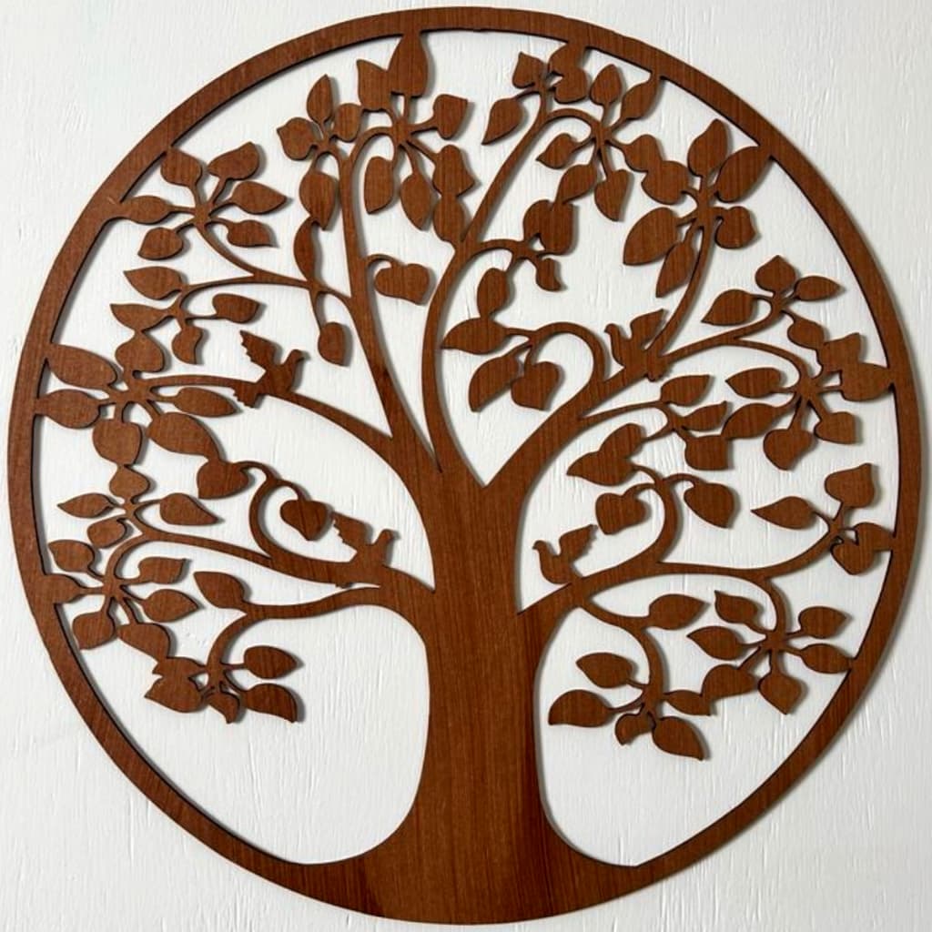 Mandala Decorativa Quadro Árvore Da Vida MDF 60 Cm 3mm