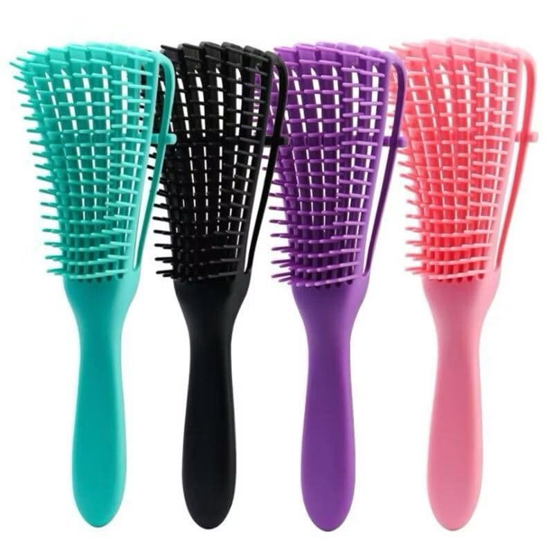 escova polvo para todo cabelo cachos pente