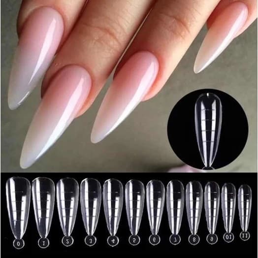 Molde F1 Formato Stiletto Com 100 Unidades Unha Manicure Estileto Pronta Entrega