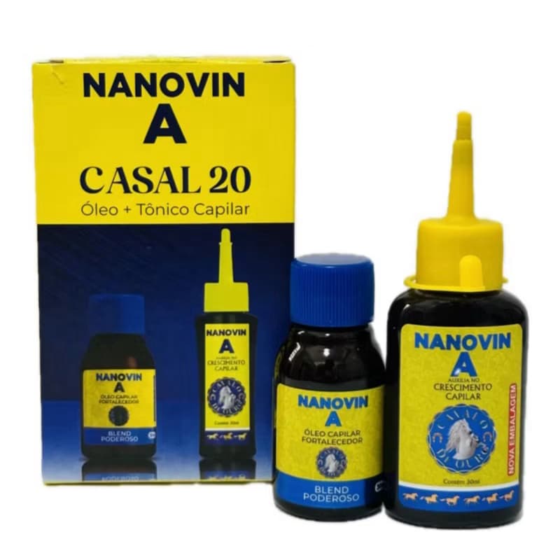 CASAL 20 LANÇAMENTO NANOVIN A CRESCIMENTO CAPILAR 2 X 30 ML - NANOVIN A