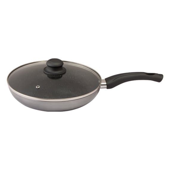 Frigideira Wok Antiaderente 26cm | Tampa de Vidro | Design Moderno e Praticidade no Dia a Dia