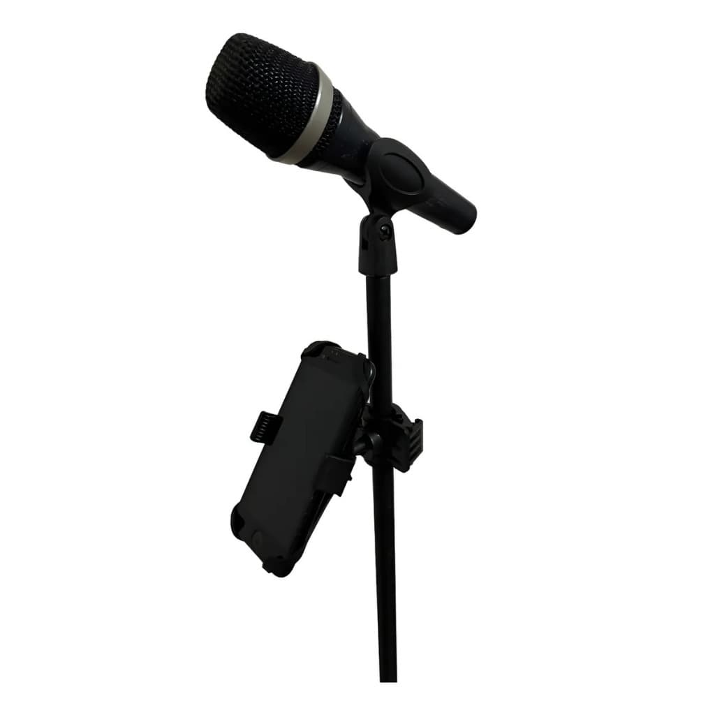 Suporte Celular Pedestal Microfone Com Trava De Borracha