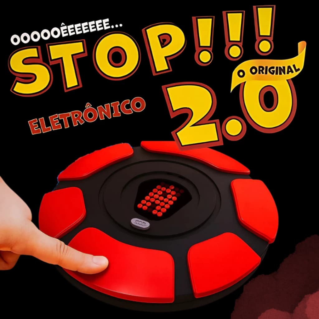 Jogo Interativo Stop 2.0 com Teclado Digital Eletrônico com Cartas Brincar em Família