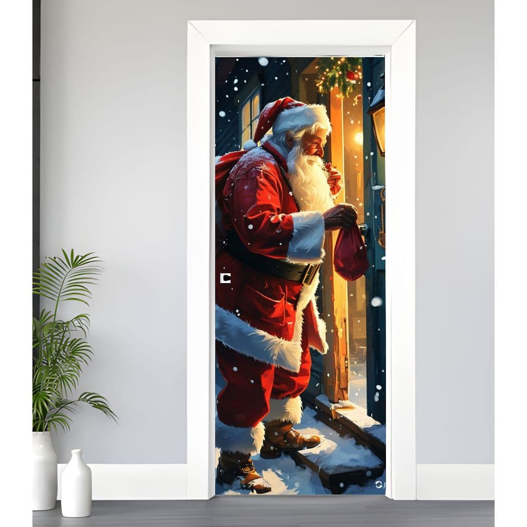 Veste Porta Enfeites de Natal * Cobre Porta em Tecido*