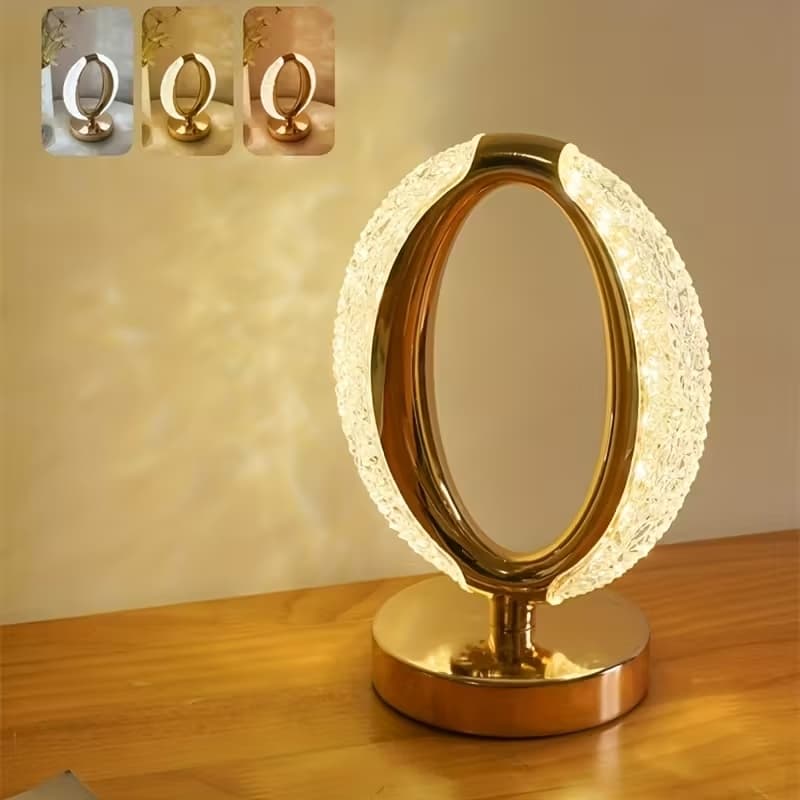 Mini Luminária Abajur Oval LED Mesa com USB Noturna em Formato de Lua Estrela Cabeceira Decorativa